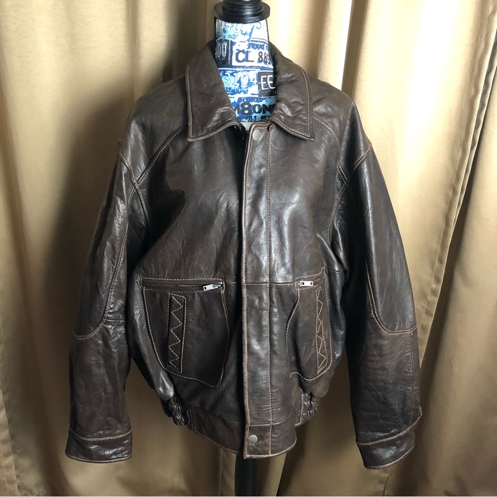 Wilsons Leather Pelle Studio Vintage Bomber Coat